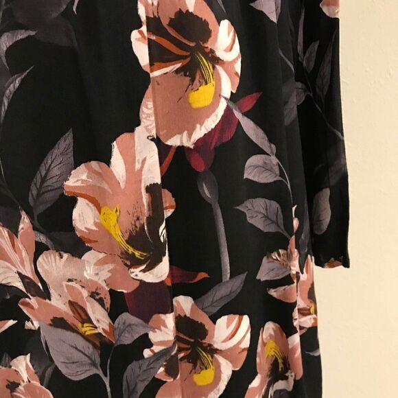 Bohemian style a line Long sleeve floral dress - Picture 5 of 12